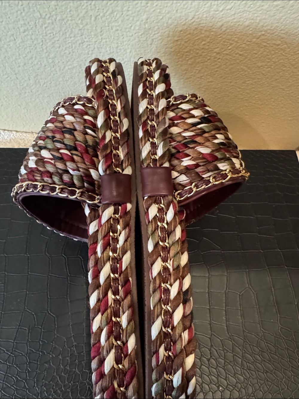 Chanel Braided Multi Colored Sandals - Picture 6 of 11